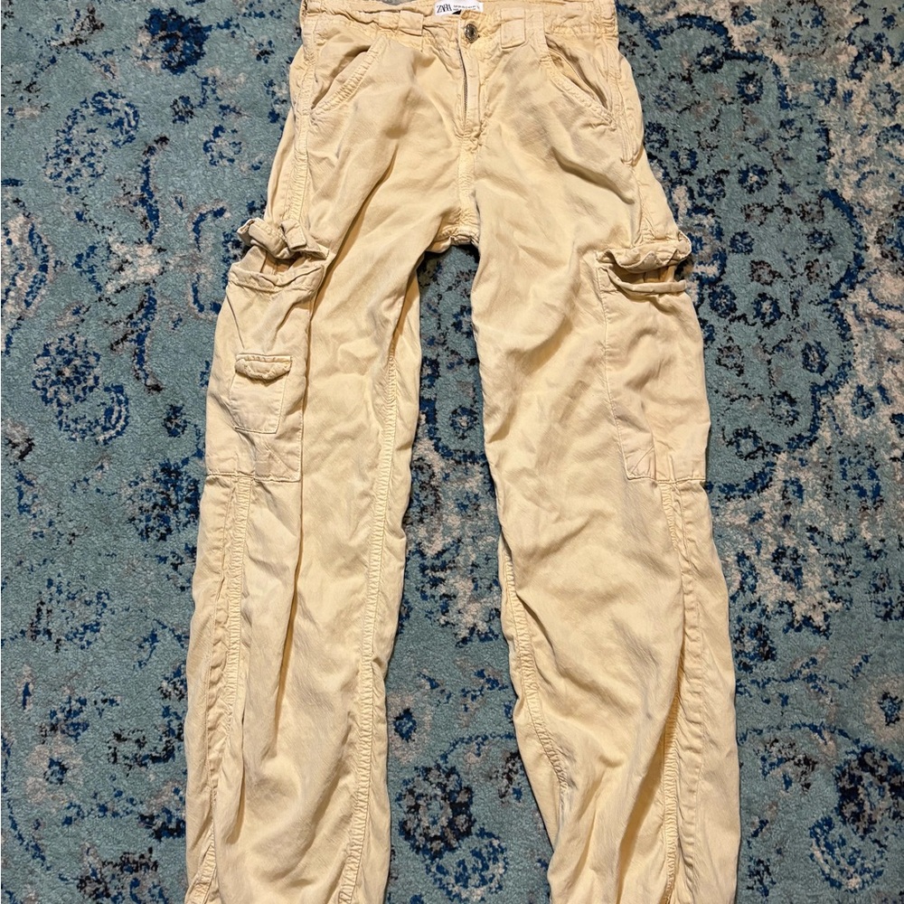 Cream cargo pants